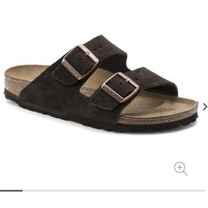 Birkenstock Arizona Suede Leather in Mocha, size 39 - Brand New